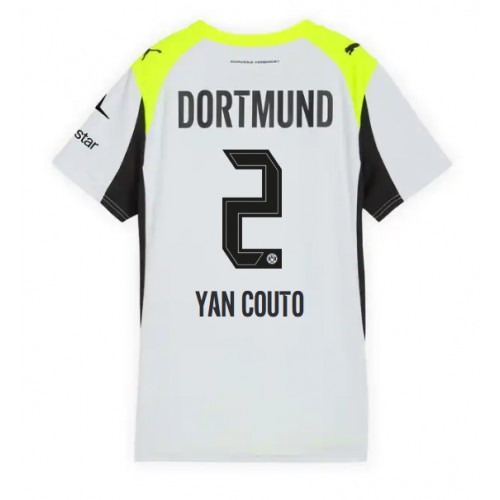 Lacne Ženy Futbalové dres Borussia Dortmund Yan Couto #2 2025-26 Krátky Rukáv - Preč